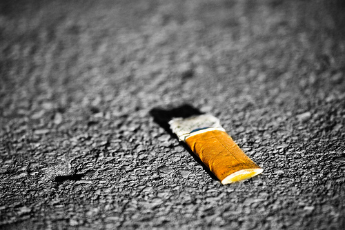 Cigarette butt by Santi