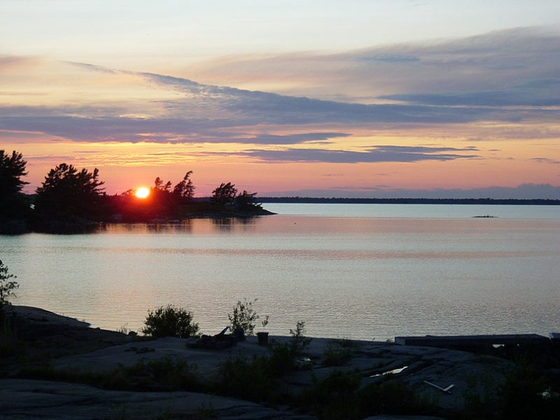 Sunset over Georgian Bay by Wikimedia Commons