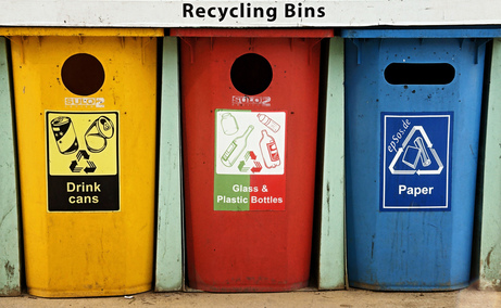 recycling bins