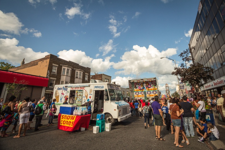 Ice Cream Van On Street Festival