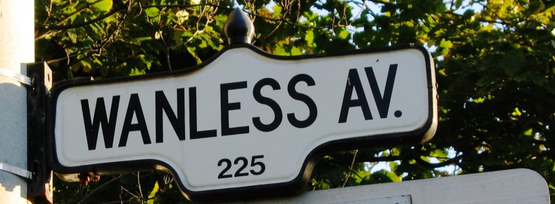 Wanless Avenue Street Sign