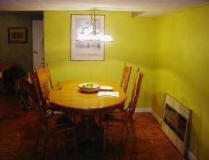 Basement dining room