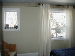 Master bedroom windows
